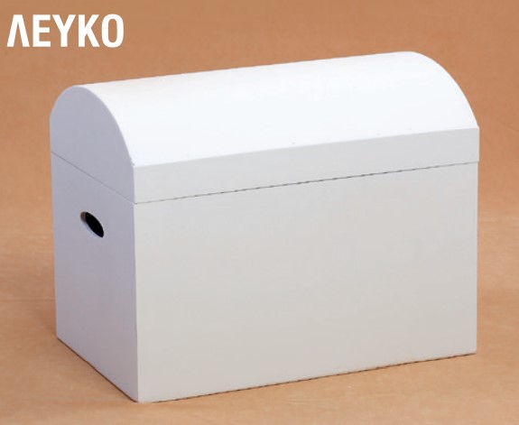07-363-leuko.jpg Απλό μπομπέ αστόλιστο μπαούλο βάπτισης - Λευκό