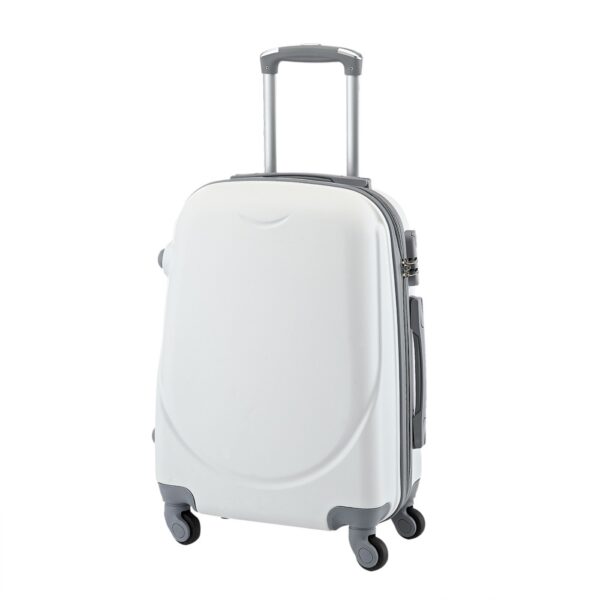 Βαλίτσα trolley λευκή λεία