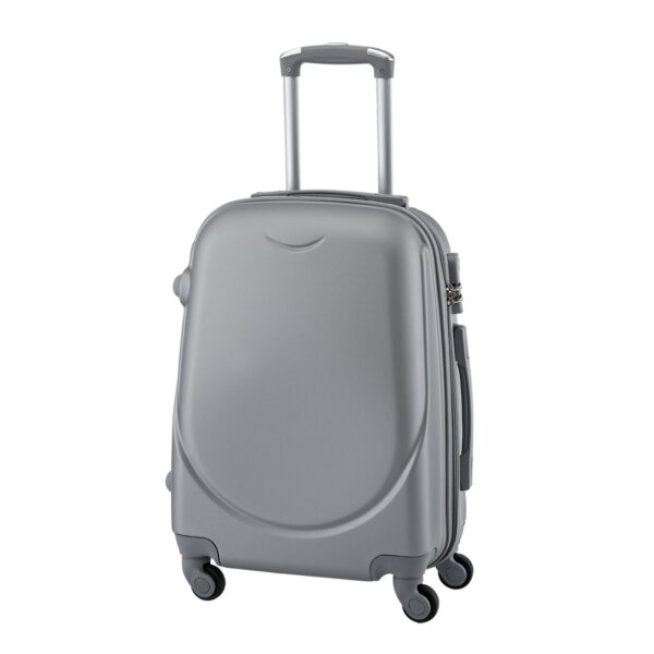 Βαλίτσα trolley ασημί λεία
