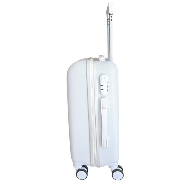 Βαλίτσα trolley 20″ λευκή ματ σαγρέ