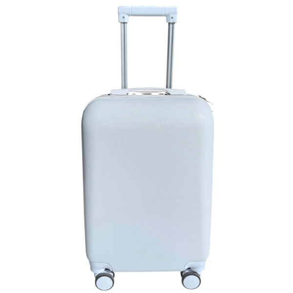 Βαλίτσα trolley 20″ λευκή ματ σαγρέ
