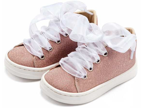 Sneaker απο Ύφασμα και Δέσιμο Κορδέλα BW4864 Ροζ Babywalker