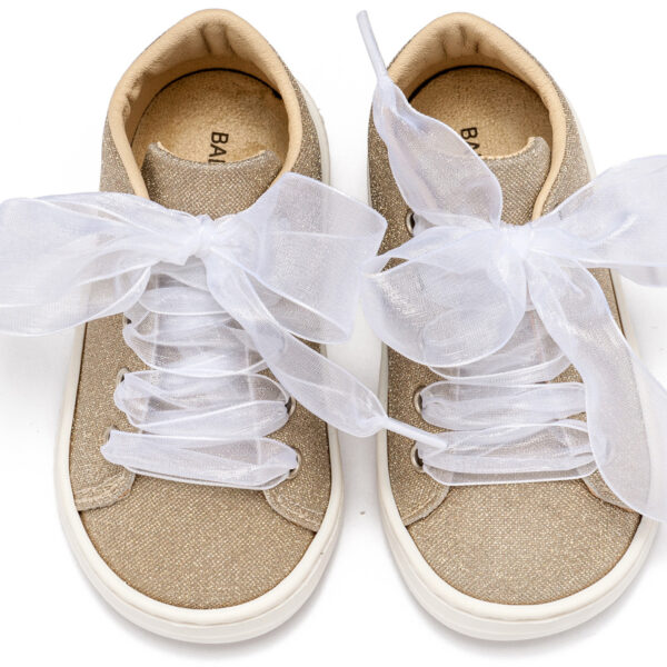 Sneaker απο Ύφασμα και Δέσιμο Κορδέλα BW4864 Πλατίνα Babywalker