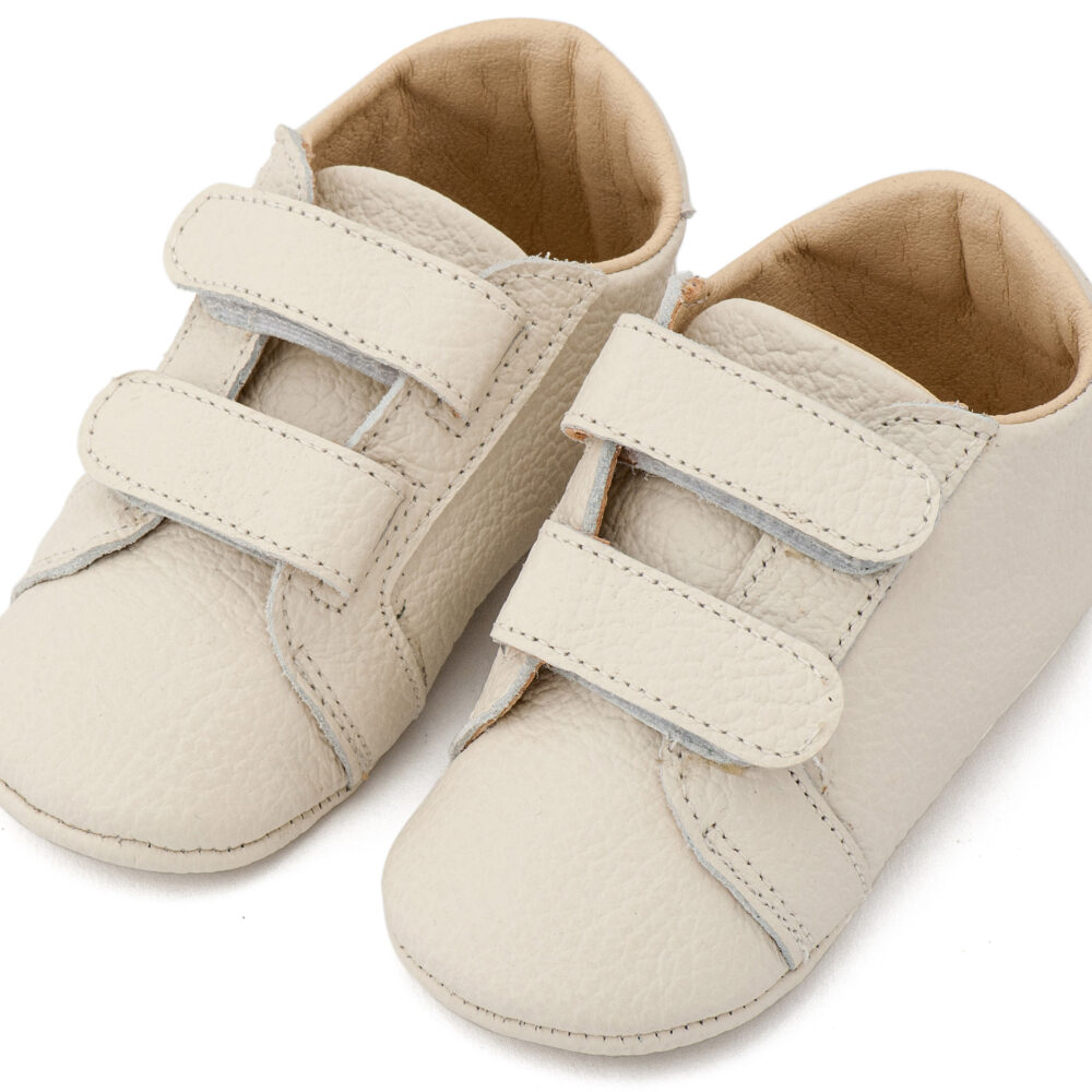 Δερμάτινο Σνικερ με Χρατς MI1136 Εκρού Babywalker