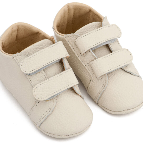 Δερμάτινο Σνικερ με Χρατς MI1136 Εκρού Babywalker