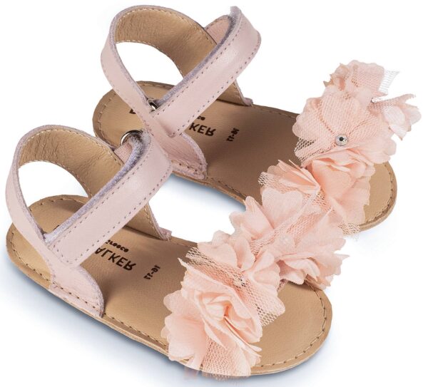 Πέδιλο με Chiffon Λουλούδια MI1633 Ροζ Babywalker