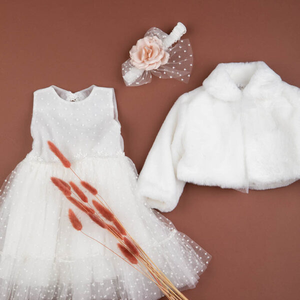 9820-olivia-03.jpg Βαπτιστικό Φόρεμα Bambolino Olivia 9820