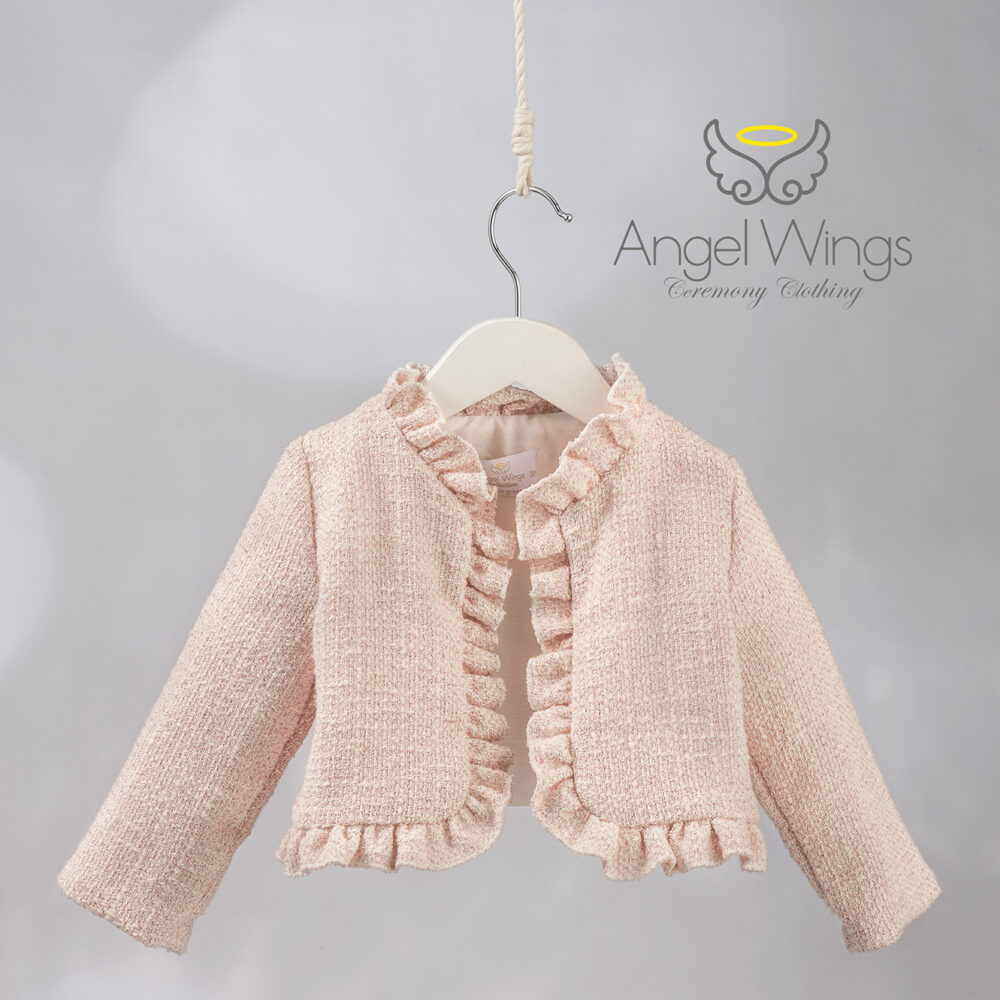 Angelwings_328_1.jpg Βαπτιστικό Μπολερό Angel Wings Chanel 328 Dusty Pink